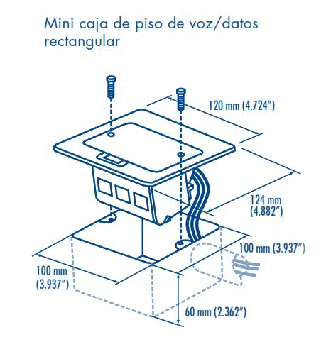 medidas mini caja de piso datos rec