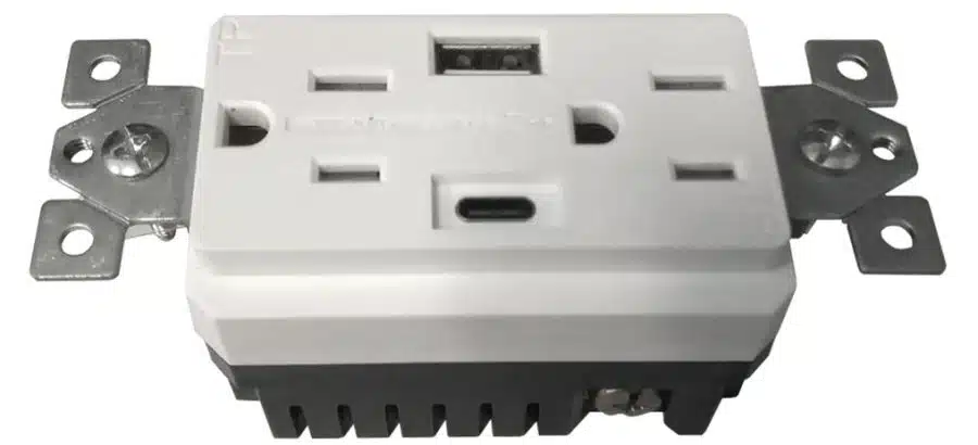 Receptáculo Eléctrico Duplex USB A y Tipo C